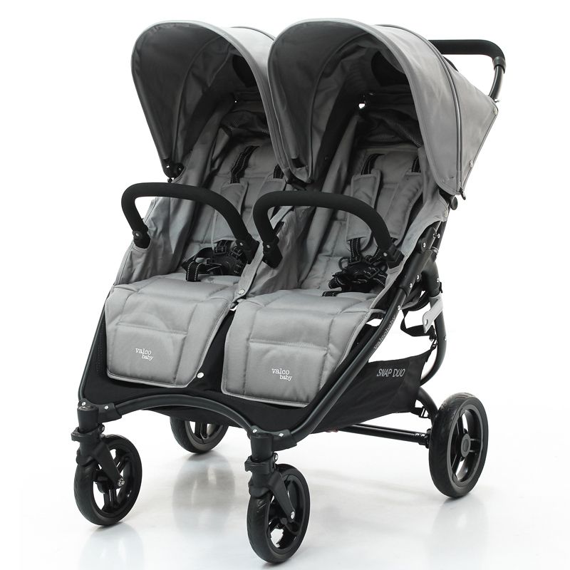 Коляска для двойни и погодок Valco Baby Snap Duo Cool Grey chipolino коляска для двойни и погодок duo smart