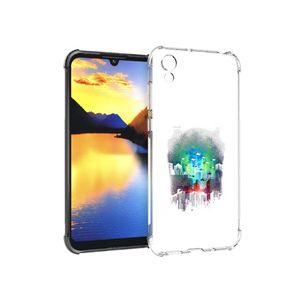 

Чехол MyPads Tocco для Huawei Y5 город в свечении, Прозрачный, Tocco