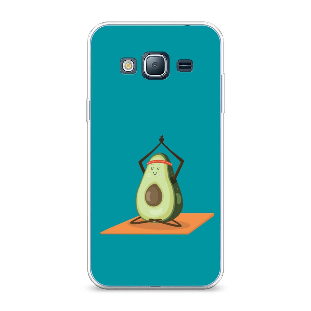 

Чехол на Samsung Galaxy J3 2016 "Расслабься с авокадо", Голубой, 22450-6
