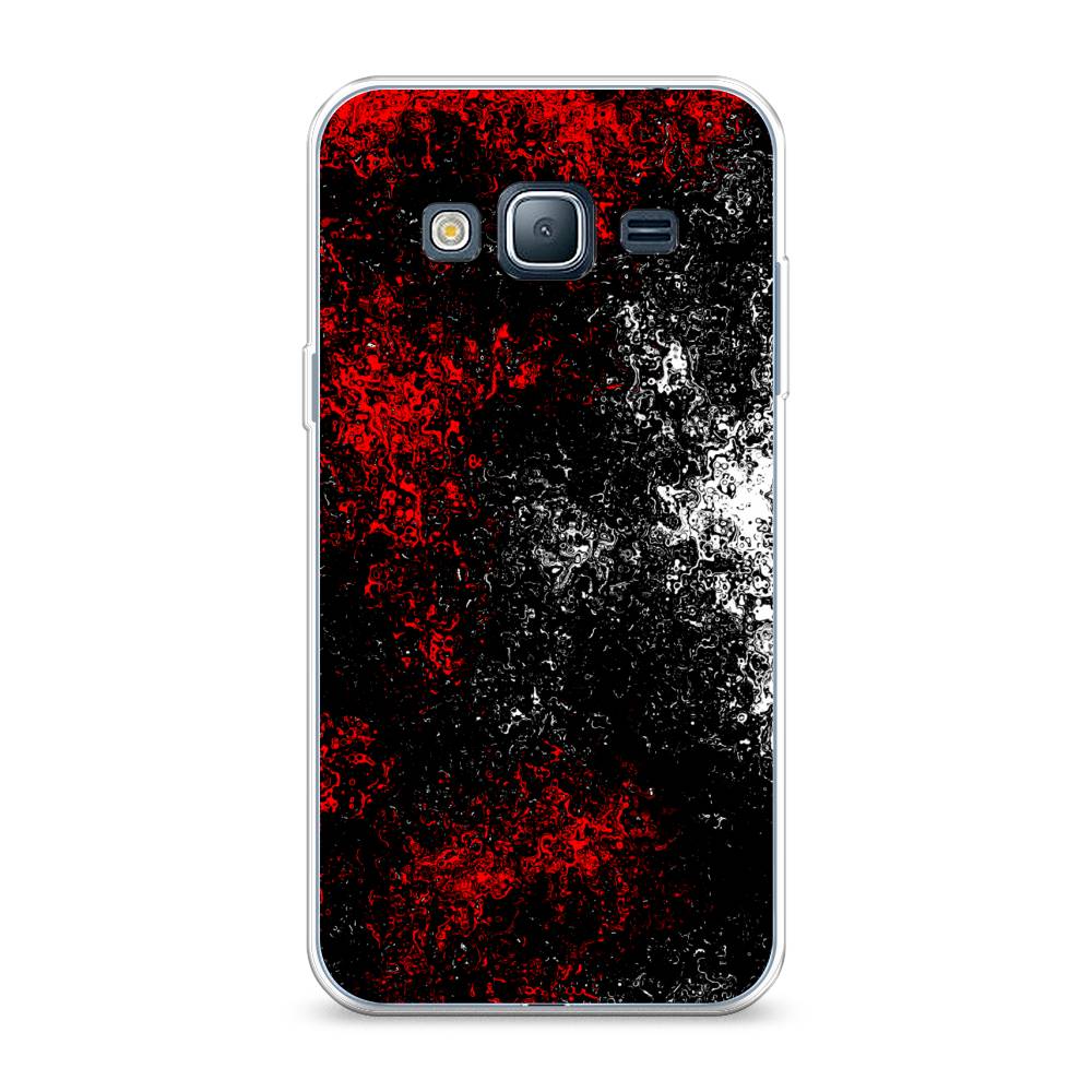 

Чехол на Samsung Galaxy J3 2016 "Монотипия", Красный;черный;белый, 22450-3