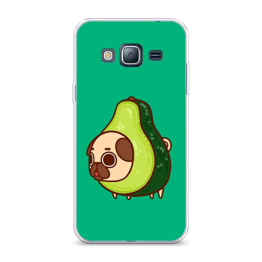 

Чехол на Samsung Galaxy J3 2016 "Мопс авокадик", Зеленый, 22450-1