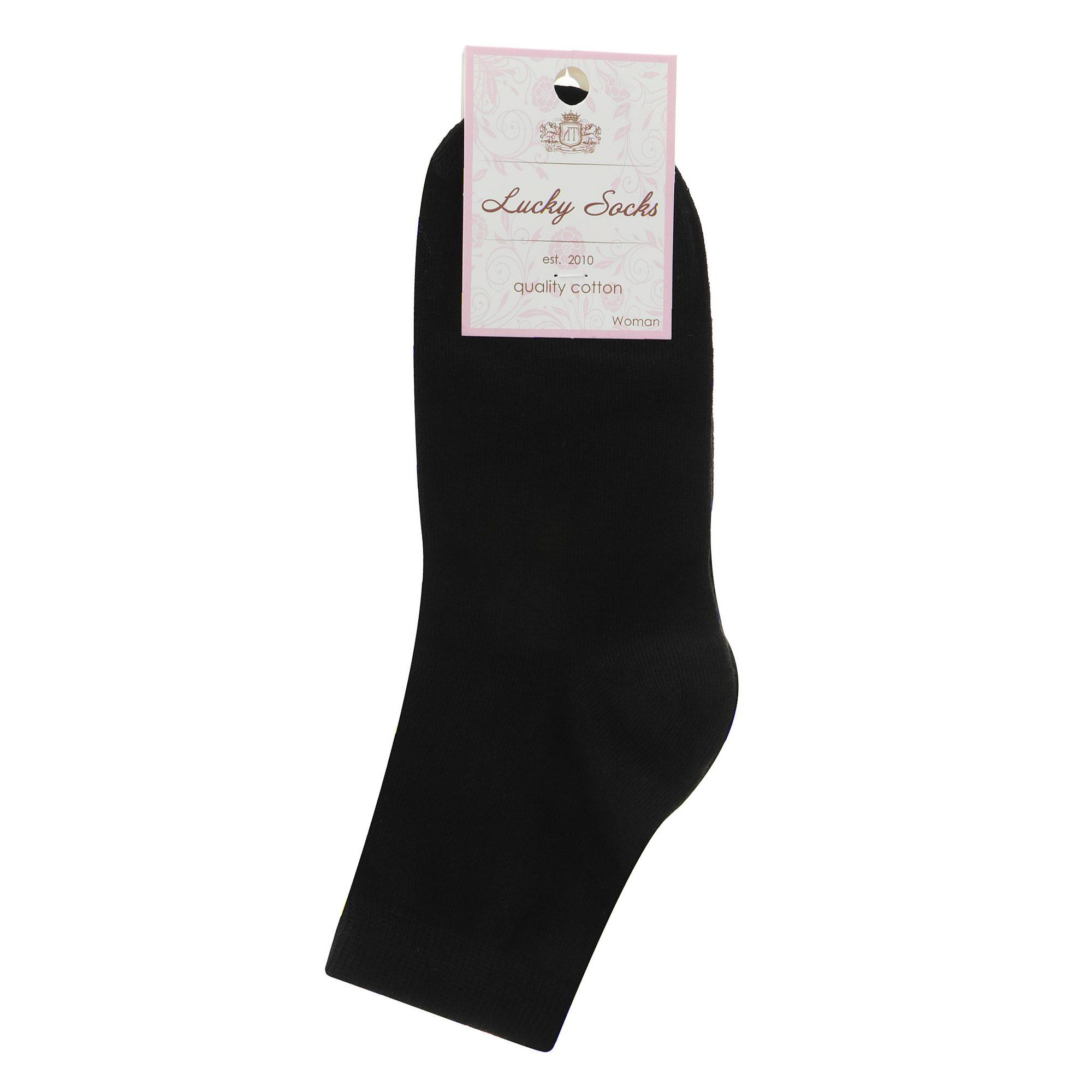 Носки женские Lucky Socks черные 23-25