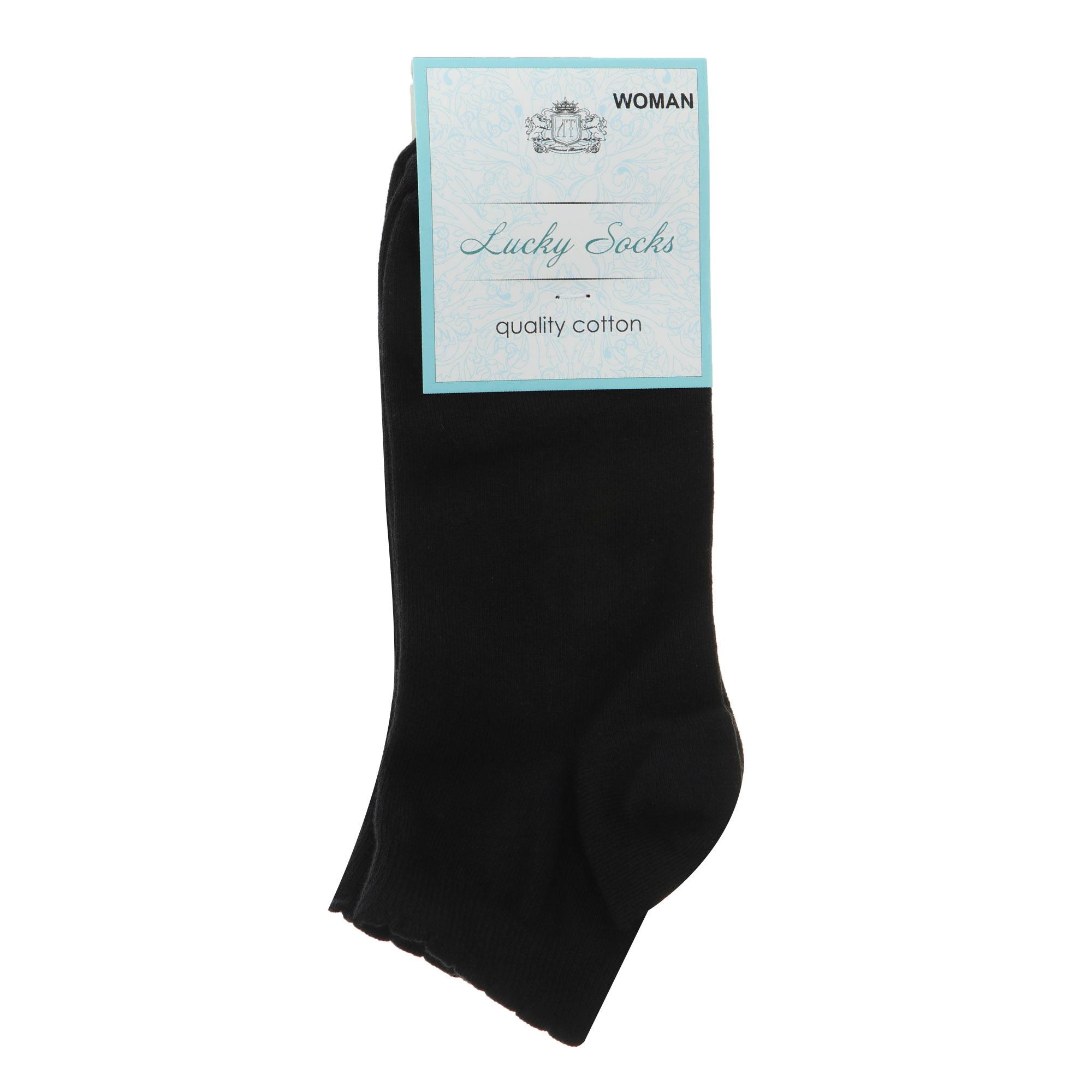 Носки женские Lucky Socks черные 23-25