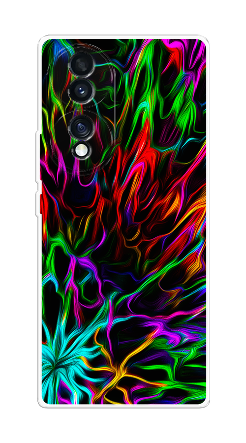

Чехол на Honor 70 "Разноцветные разводы", Голубой;зеленый;оранжевый, 6108250-3