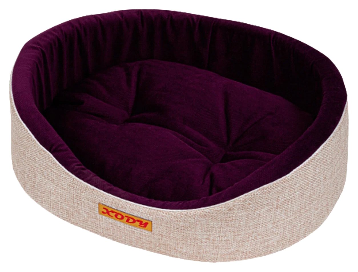 Лежак для собак и кошек Xody Премиум Violet №4 флок 64x49x20 см