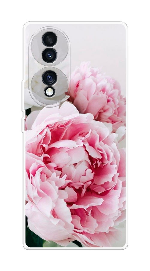 

Чехол на Honor 70 "Розовые и белые пионы", Розовый;белый, 6108250-2