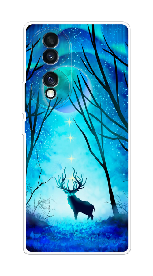 

Чехол на Honor 70 "Олень северное сияние", Синий;черный;голубой, 6108250-1