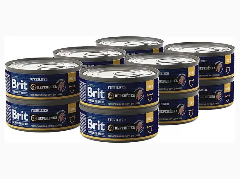 

Консервы для кошек BRIT PREMIUM BY NATURE CAT с перепелкой, 12шт по 100г, Premium