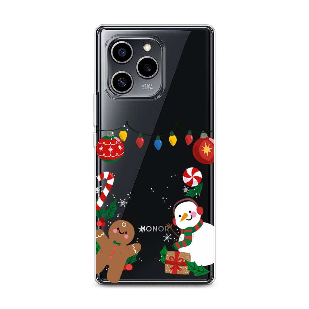 

Чехол на Honor 60 SE "Новогоднее настроение", Коричневый;красный;зеленый, 6108050-5