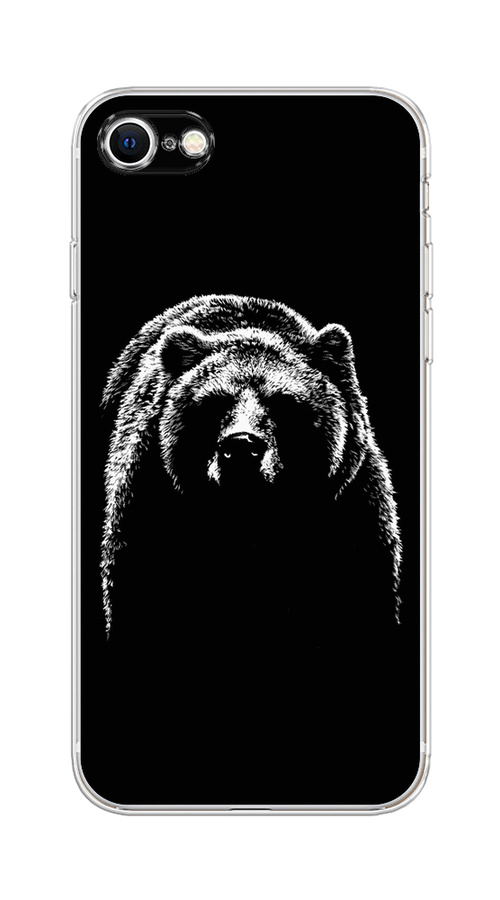 

Чехол на Apple iPhone 7/8/SE 2020/SE 2022 "Медведь в ночи", Белый;черный, 14850-1