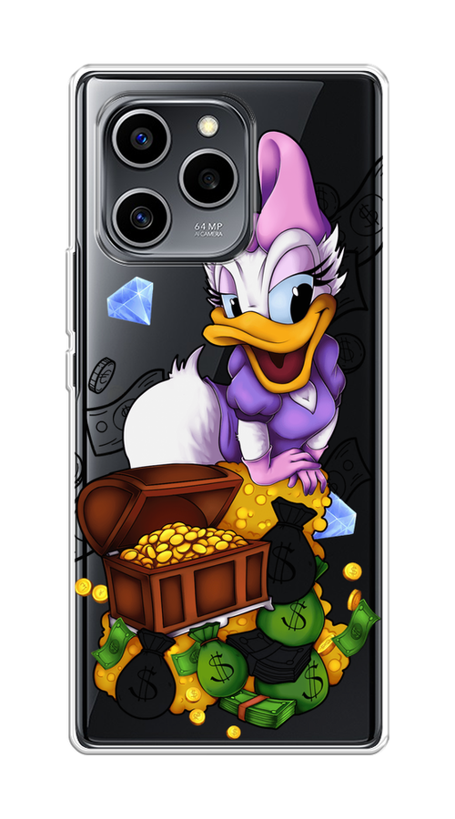 

Чехол на Honor 60 SE "Rich Daisy Duck", Коричневый;белый;фиолетовый, 6108050-6