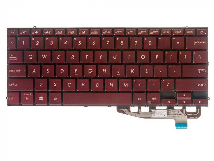 

Клавиатура для ноутбука Rocknparts Asus ZenBook S UX391FA/UX391UA красная с подсветкой