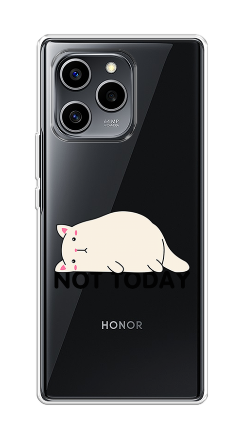 

Чехол на Honor 60 SE "Cat not today", Белый;розовый;черный, 6108050-1
