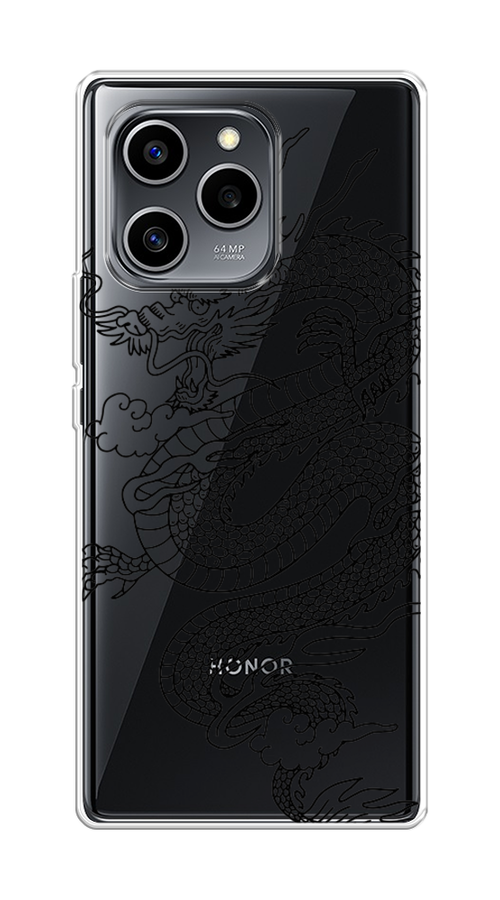 

Чехол на Honor 60 SE "Большой китайский дракон", Черный;серый, 6108050-1