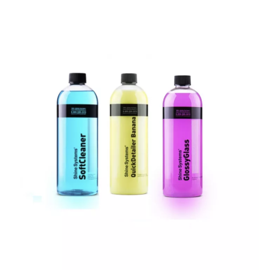 

Набор Shine Systems Kit - по уходу за салоном, Softcleaner + Quick Banana+ Glossyglass