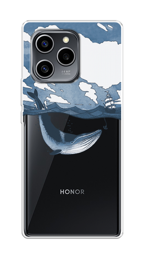

Чехол на Honor 60 SE "Большой кит", Синий, 6108050-1
