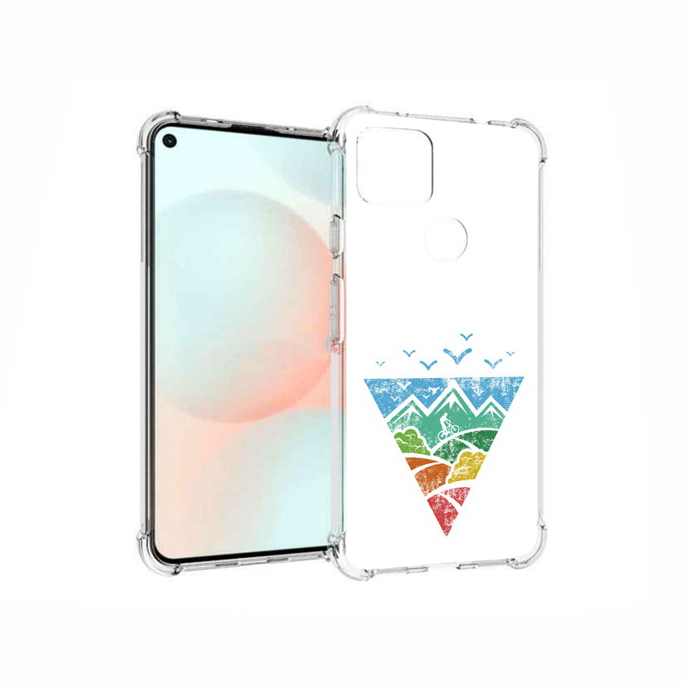 

Чехол MyPads Tocco для Google Pixel 5A Лес земля море чайки, Прозрачный, Tocco
