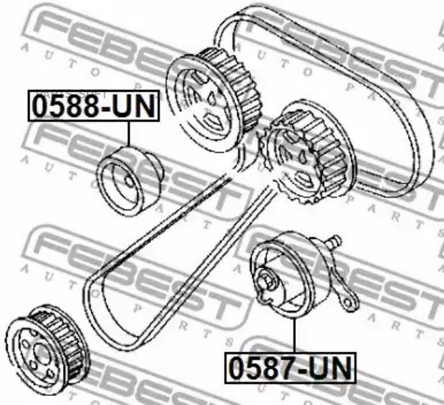 

0588-UN_pолик натяжной! маленький Ford Ranger 2.4 06-11