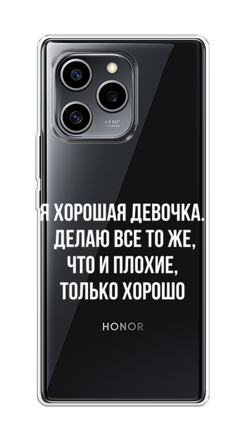 

Чехол на Honor 60 SE "Хорошая девочка", Серебристый, 6108050-6