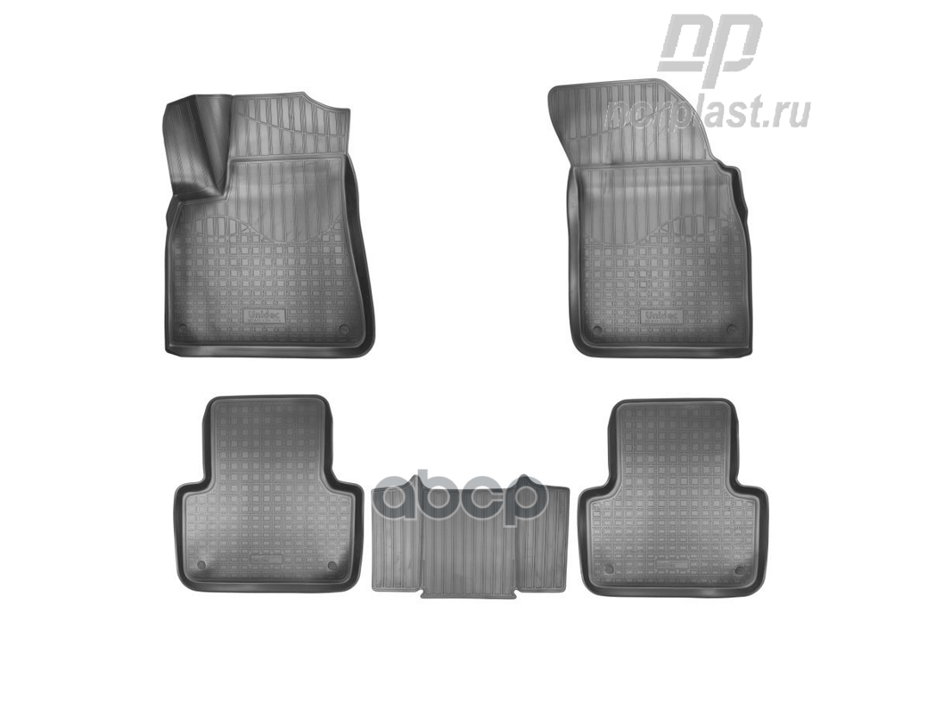 

Коврики в салон полиуретан NORPLAST AUDI Q7 II 2015- /3D, 5 мест черный комплект NPA11-C05