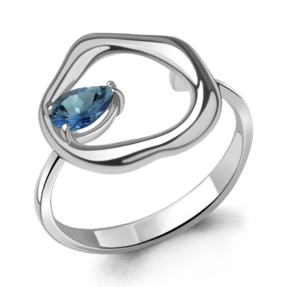 

Кольцо из серебра с топазом Aquamarine Aquamarine 6963108_925_р р. 18,5, 6963108_925_р