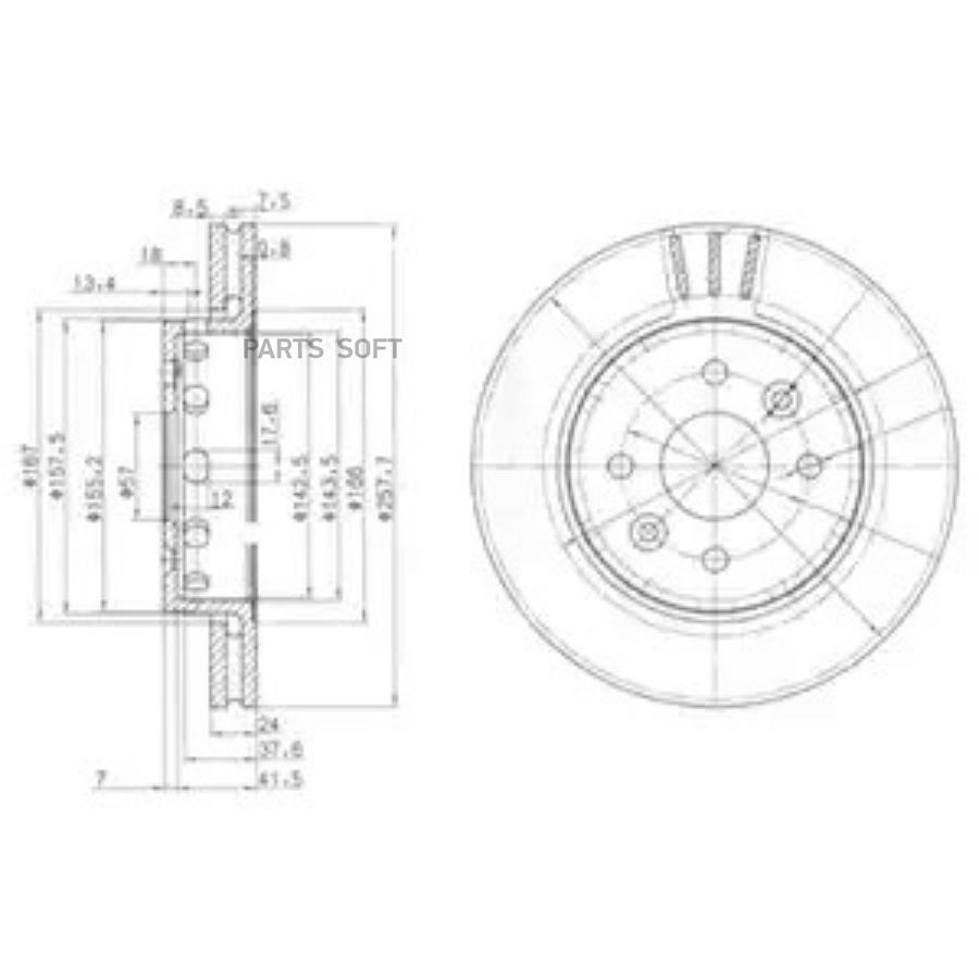 

Тормозной диск Delphi BG3803