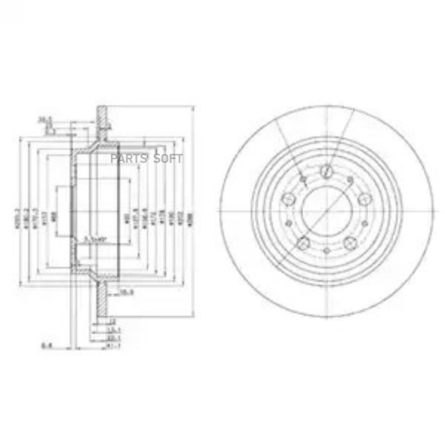 

Тормозной диск Delphi BG3515