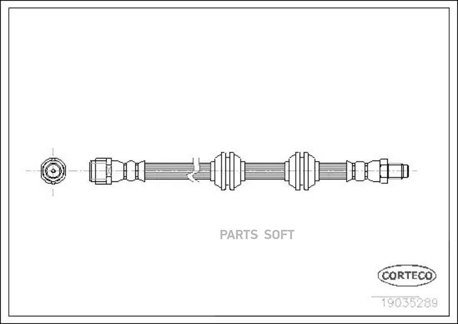 Шланг тормозной Corteco 19035289