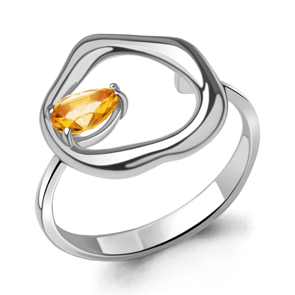 

Кольцо из серебра с цитрином Aquamarine Aquamarine 6963106_925_р р, 6963106_925_р