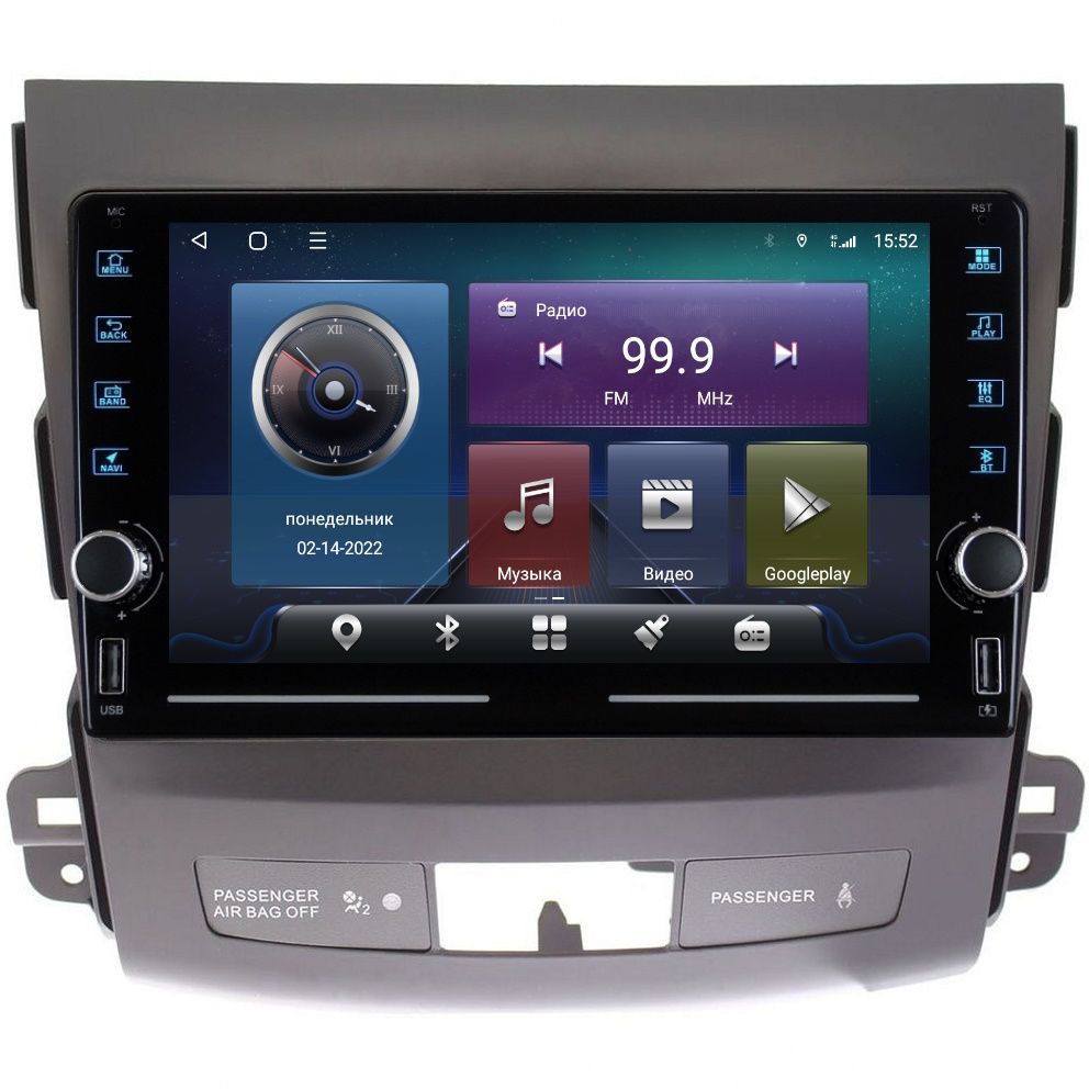 Магнитола R320  Mitsubishi Outlander 2 (XL) 2006-2012-Android 13-8 ядер- 6+128 Gb