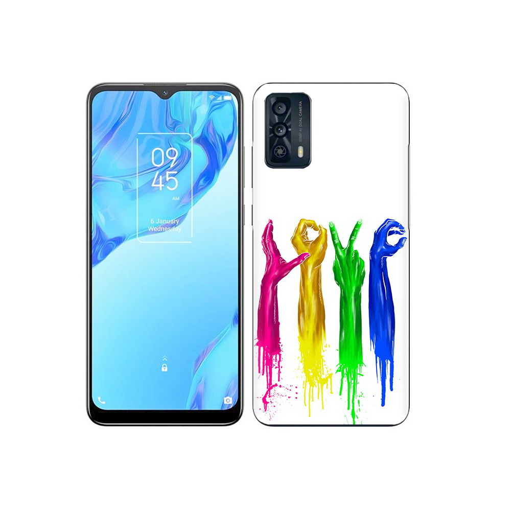 

Чехол MyPads Tocco для TCL 20B яркие руки love, Прозрачный, Tocco