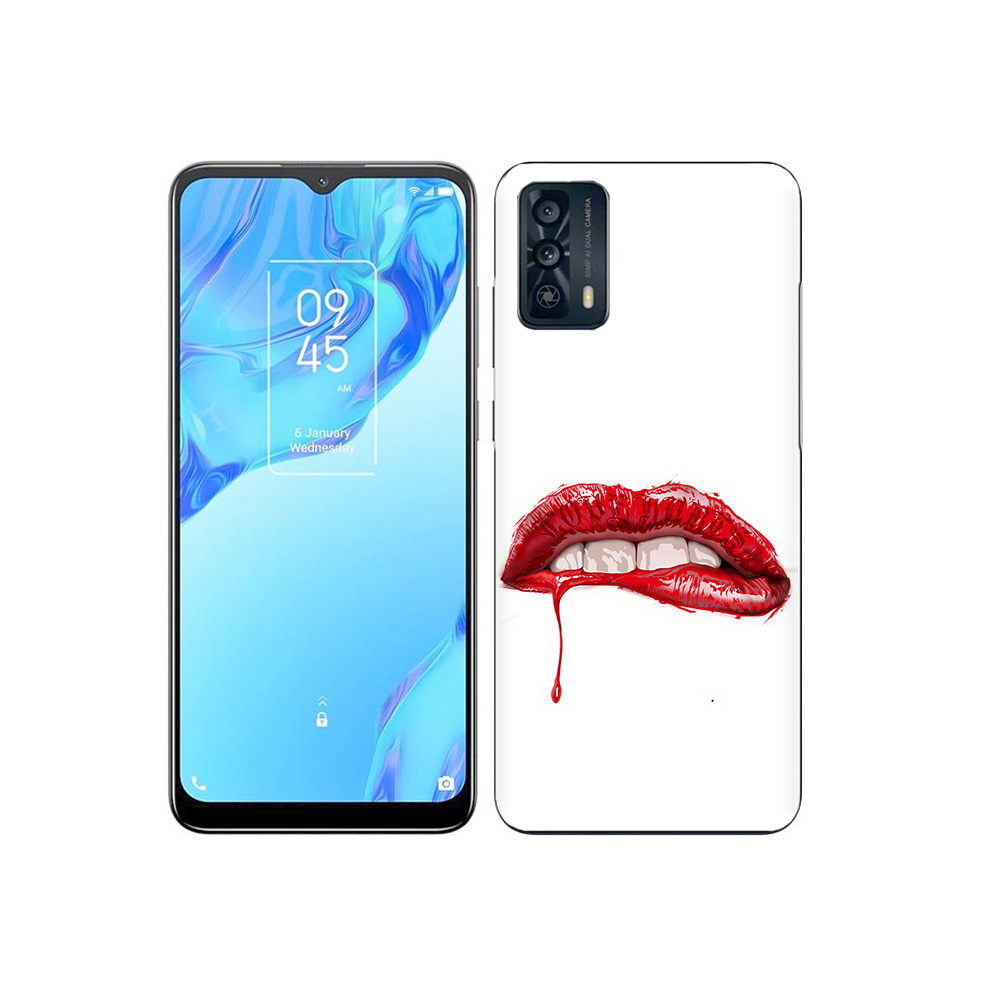 Чехол MyPads Tocco для TCL 20B яркие красные губы