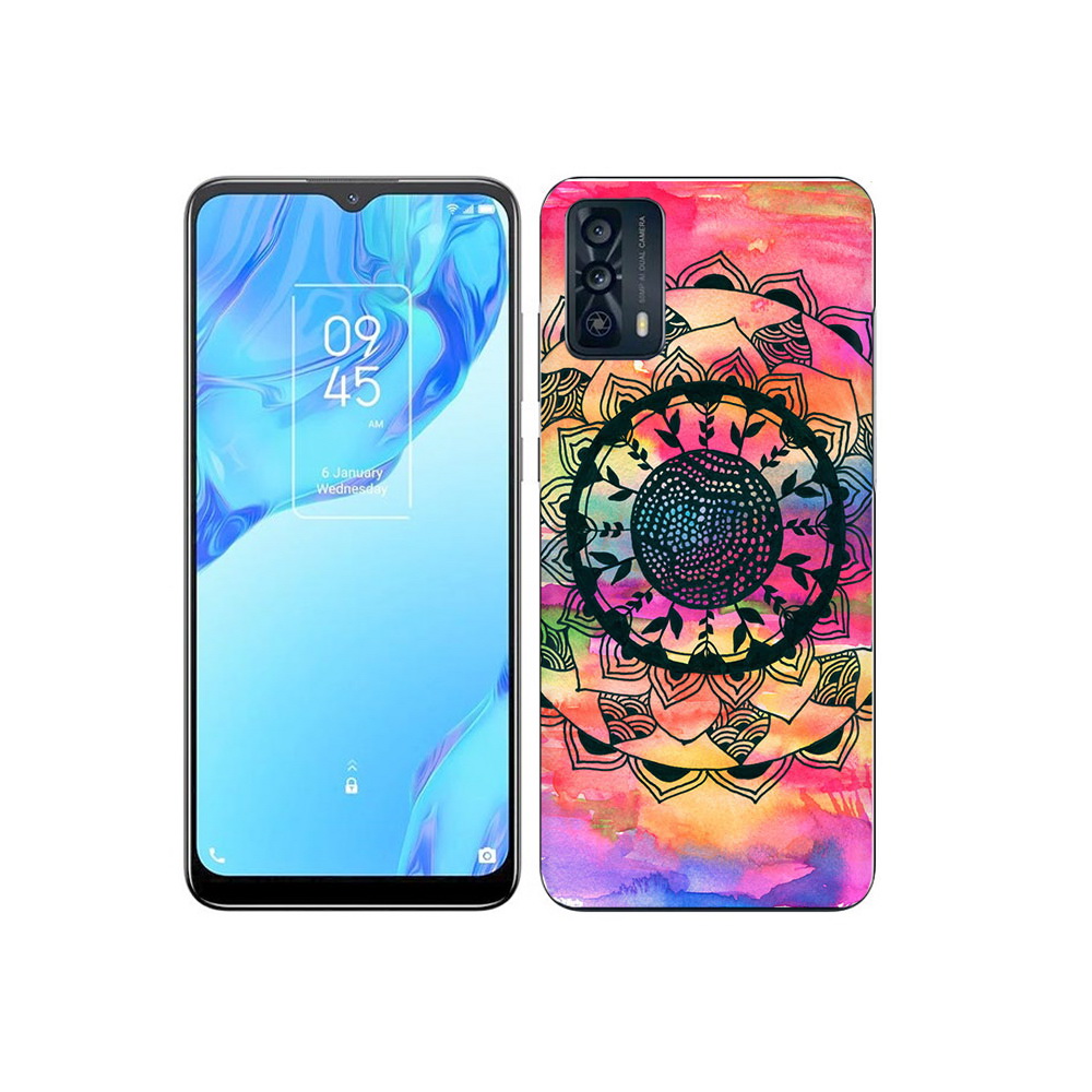 

Чехол MyPads Tocco для TCL 20B яркая абстракция круглый цветок, Прозрачный, Tocco