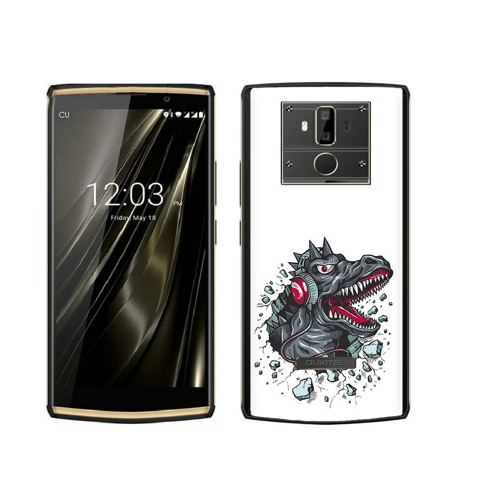 

Чехол MyPads Tocco для Oukitel K7 Нарисованный динозавр в наушниках, Прозрачный, Tocco