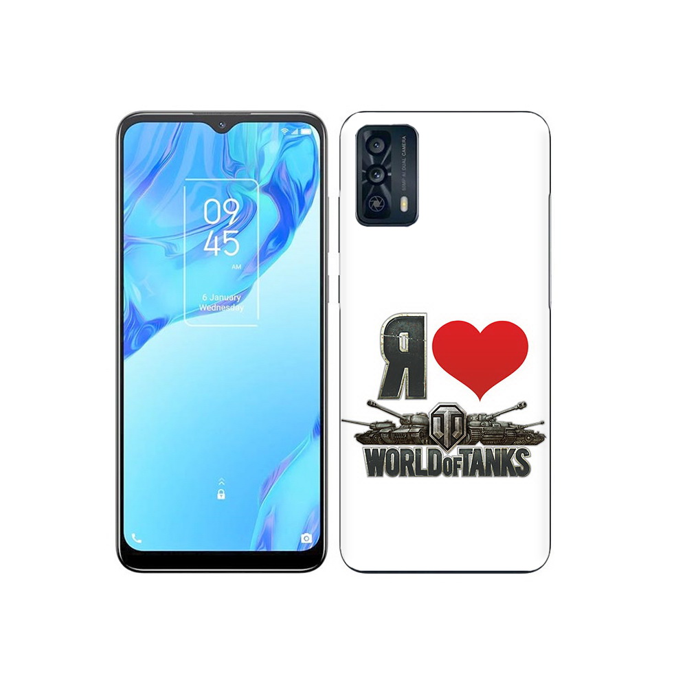 

Чехол MyPads Tocco для TCL 20B я люблю ворлд оф танк, Прозрачный, Tocco