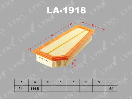 

Фильтр воздушный двигателя LYNXAUTO la1918