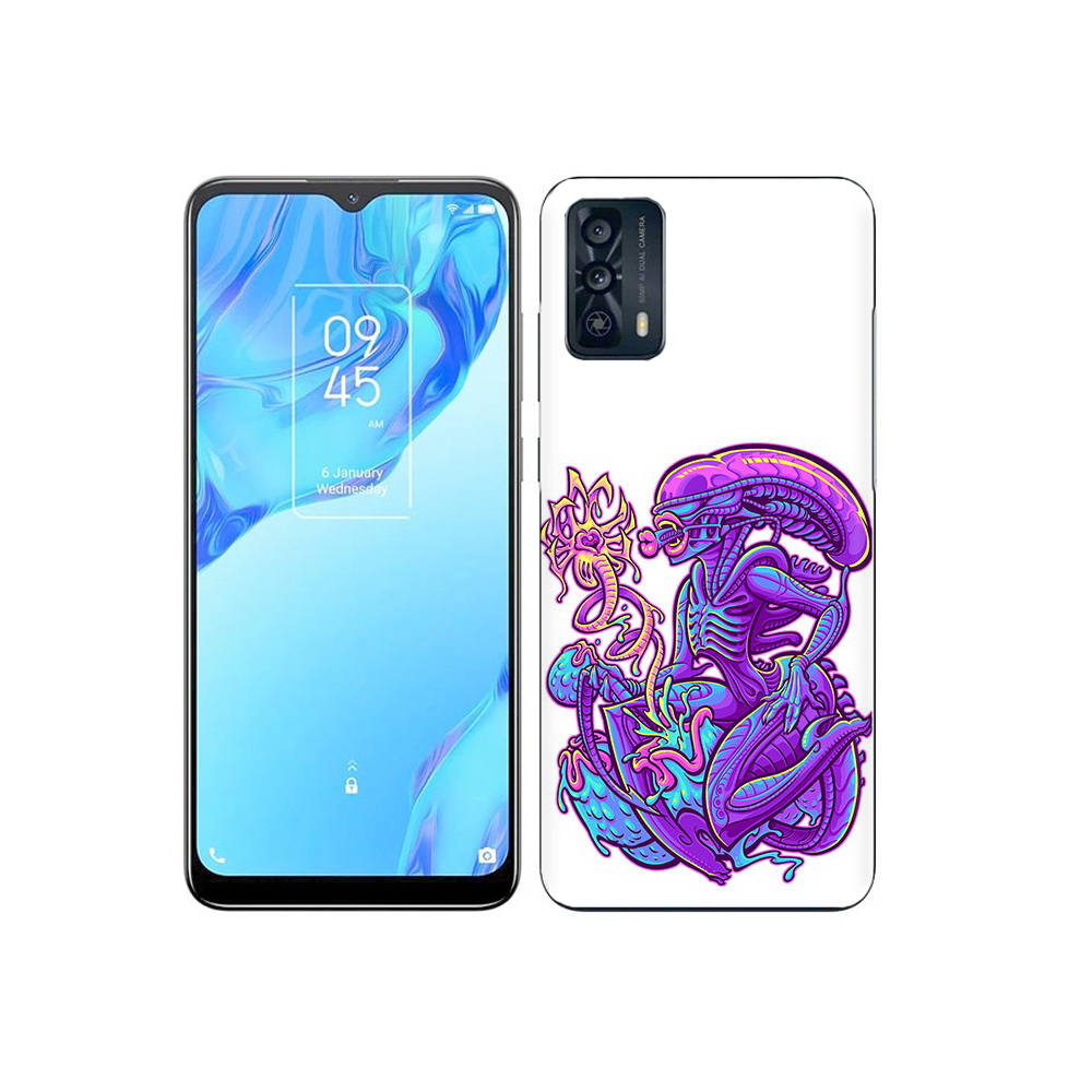 

Чехол MyPads Tocco для TCL 20B чужой фиолетовый цвет, Прозрачный, Tocco
