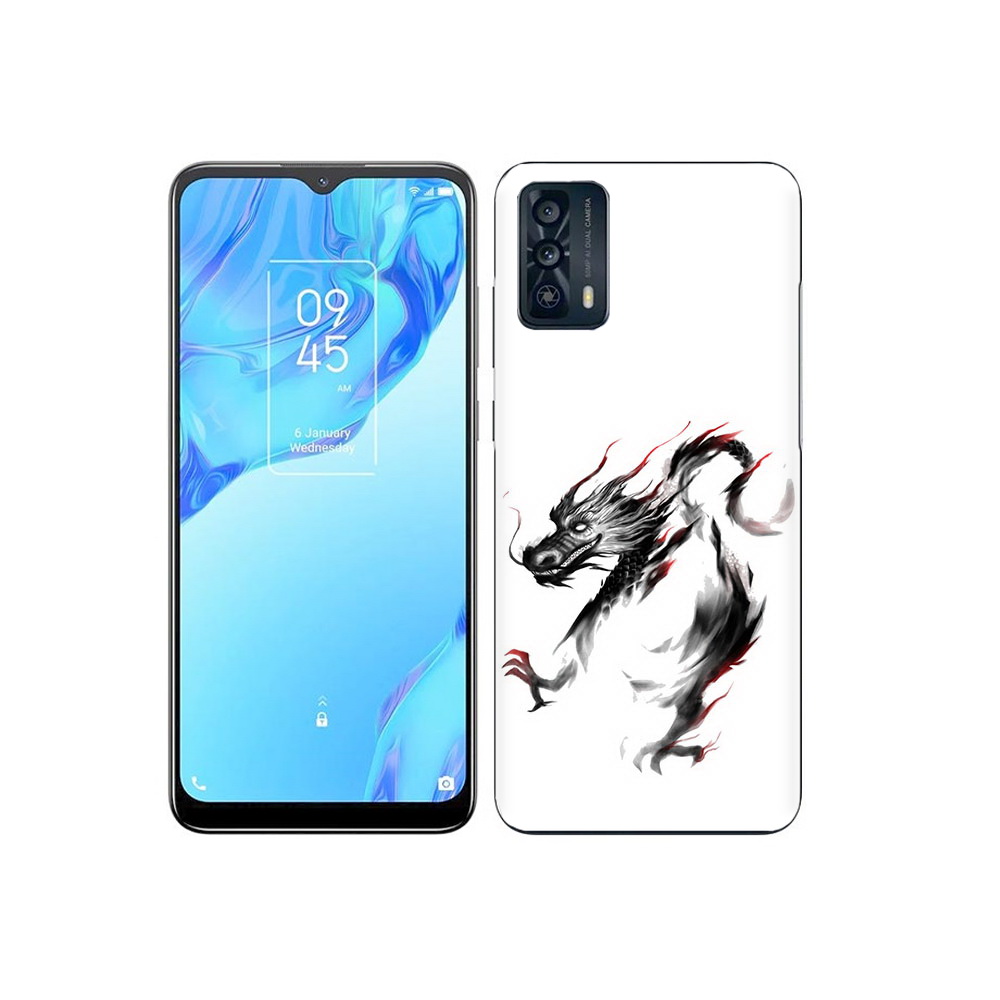 

Чехол MyPads Tocco для TCL 20B черный дракон, Прозрачный, Tocco