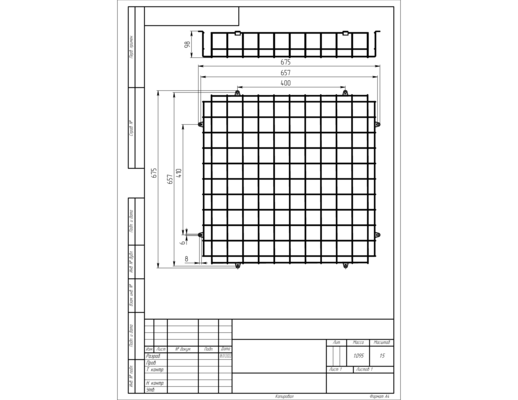 фото Решетка защитная эра spo-bar-650-650 для светильников 657х657х98 армстронг б0055406