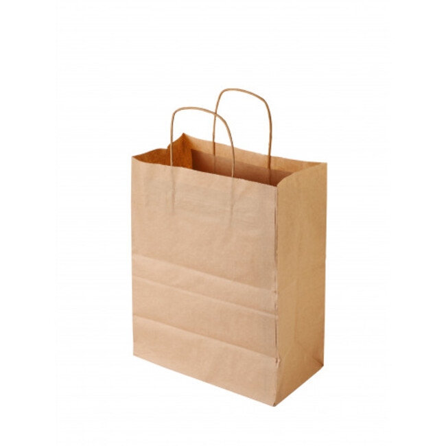 Пакет Крафт 26х15х35 с кручеными ручками ECO CarrBag TW, 1 шт.