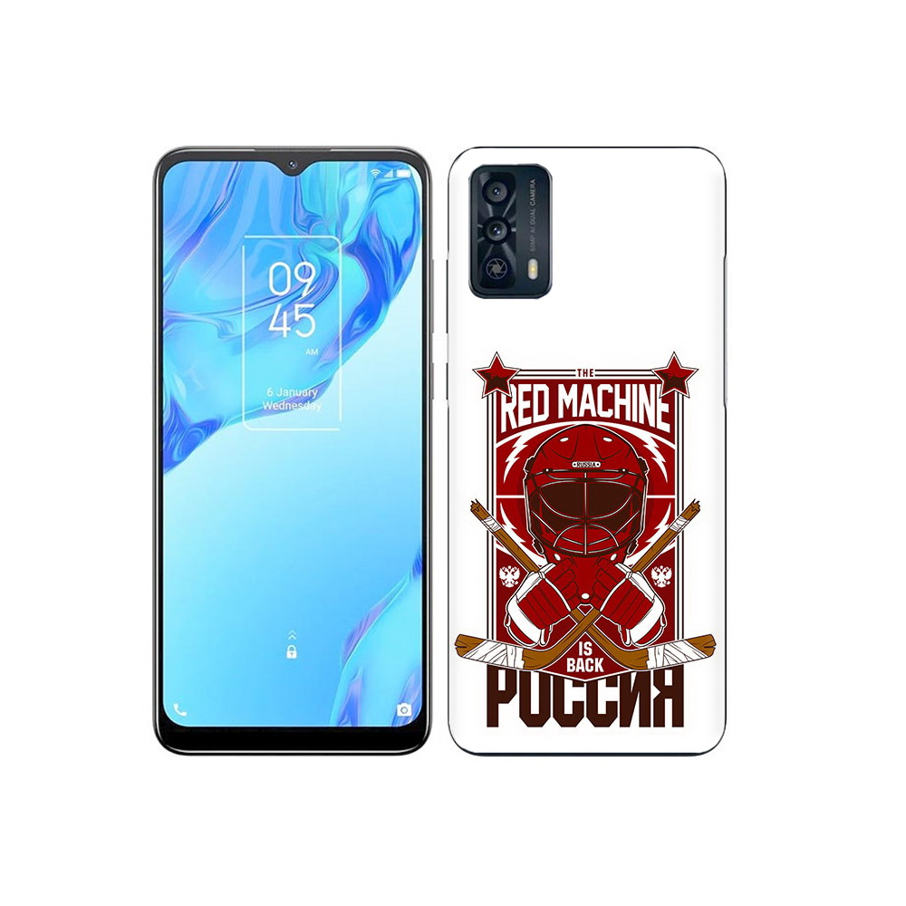 

Чехол MyPads Tocco для TCL 20B хоккей россия, Прозрачный, Tocco