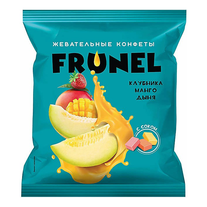

Конфеты жевательные KDV Frunel ассорти манго-дыня-клубника