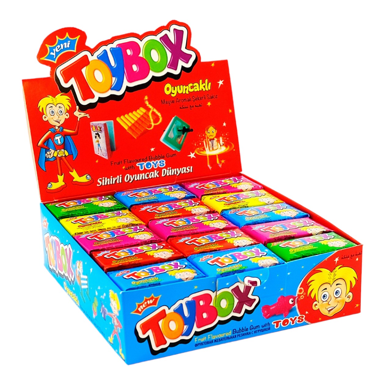 

Жевательная резинка Toybox с игрушкой 5 г x 30 шт