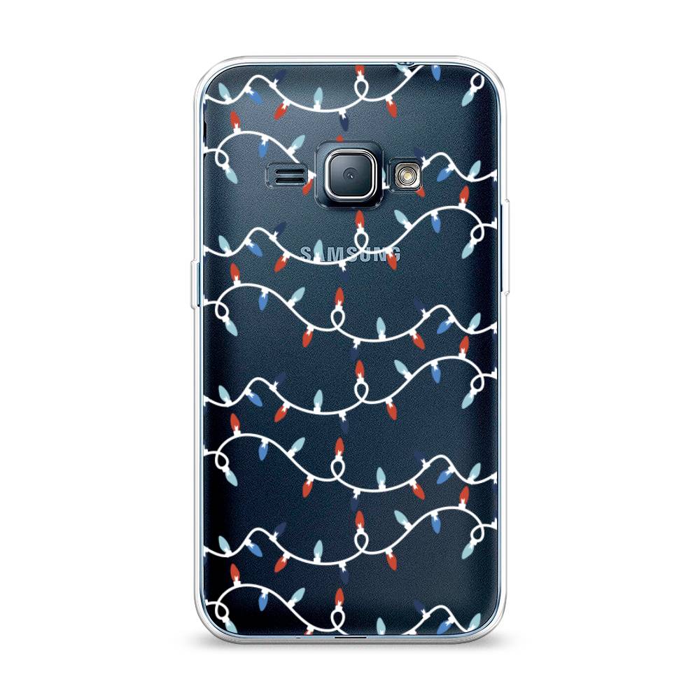 

Чехол на Samsung Galaxy J1 2016 "Разноцветная гирлянда", Белый;красный;синий, 22150-5