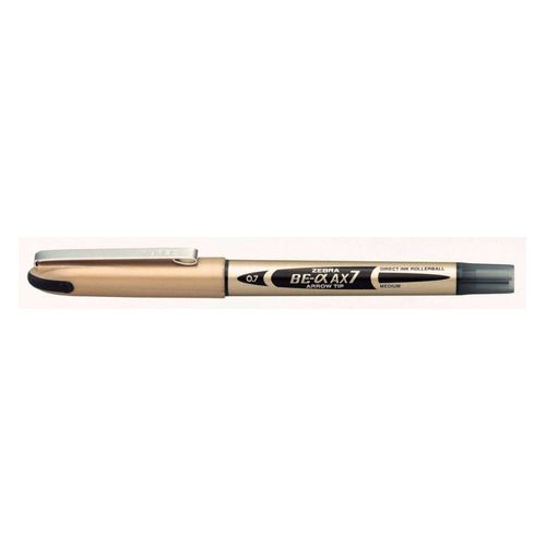 Ручка роллер Zebra Zeb-Roller BE& AX7(15991Z) корп.золотистый d=0.7мм чернила черн однораз