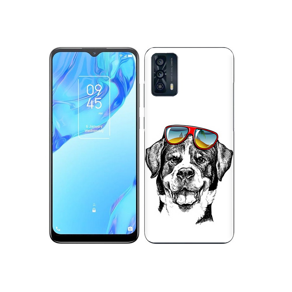 

Чехол MyPads Tocco для TCL 20B счастливая собака, Прозрачный, Tocco