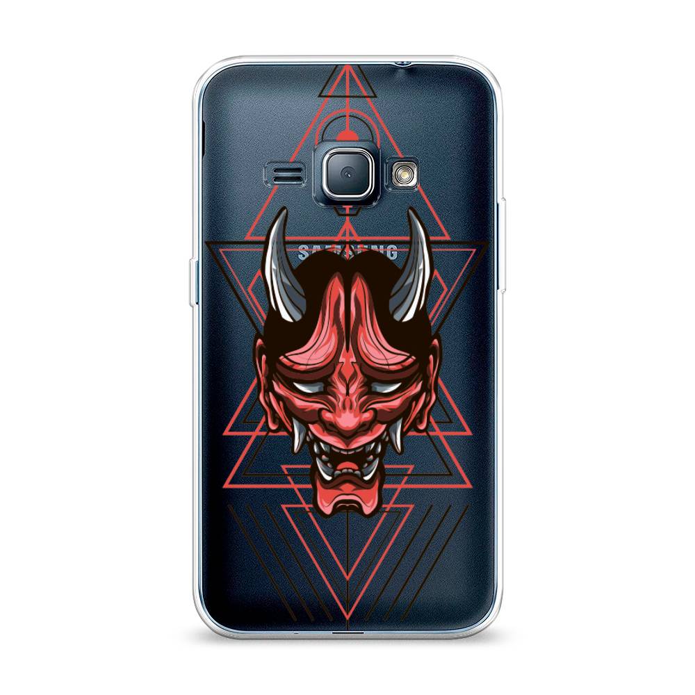 

Чехол на Samsung Galaxy J1 2016 "Hanya Oni mask", Серый;красный;черный, 22150-4
