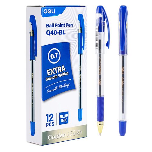 

Ручка шариков. Deli Arris Golden CQ40-BL корп.прозрачный d=0.7мм чернила син., CQ40-BL