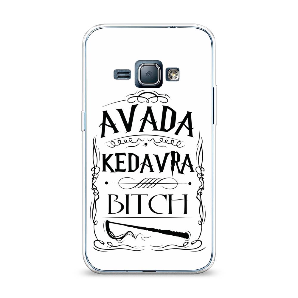 

Чехол на Samsung Galaxy J1 2016 "Avada kedavra bitch", Белый;серый;черный, 22150-6