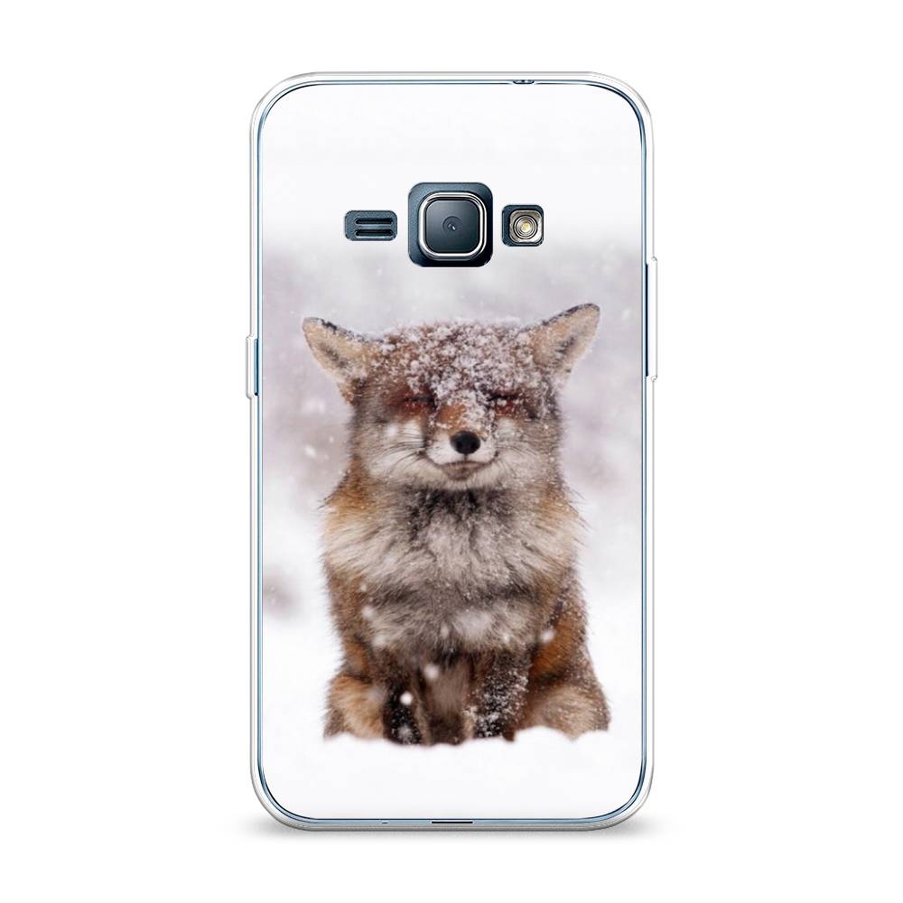 

Чехол на Samsung Galaxy J1 2016 "Зимняя лиса", Белый;серый;коричневый, 22150-1